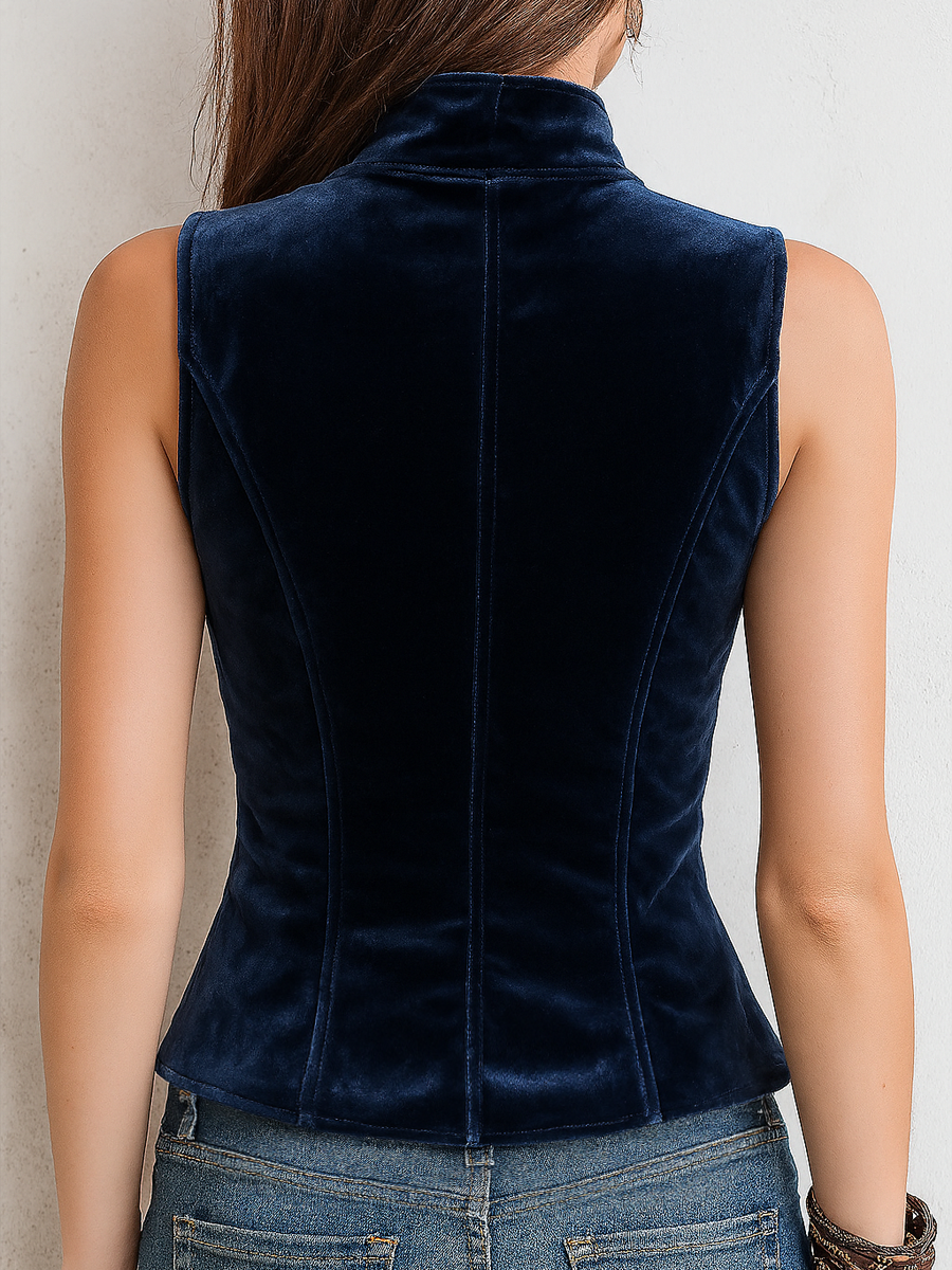 Inéalondon™ | Button Velvet Vest