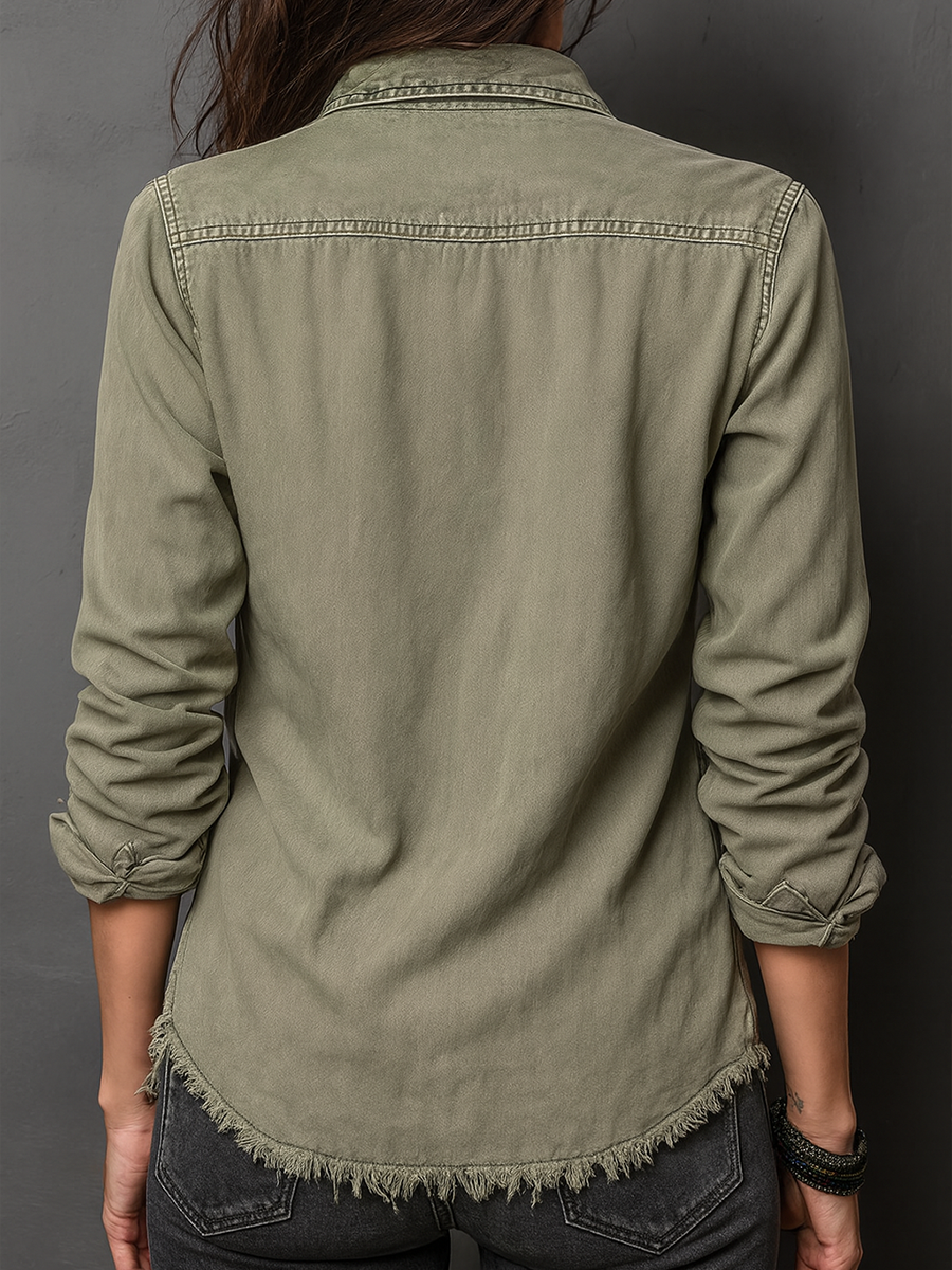 Inéalondon™ | Sleeve Washed Blouse