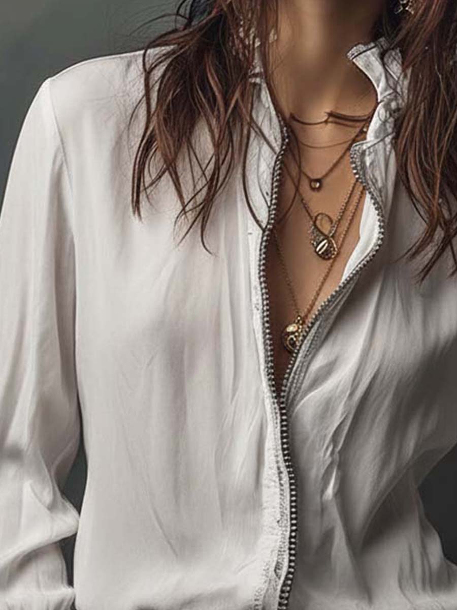 Inéalondon™ | Blouse With Flounce Cuffs