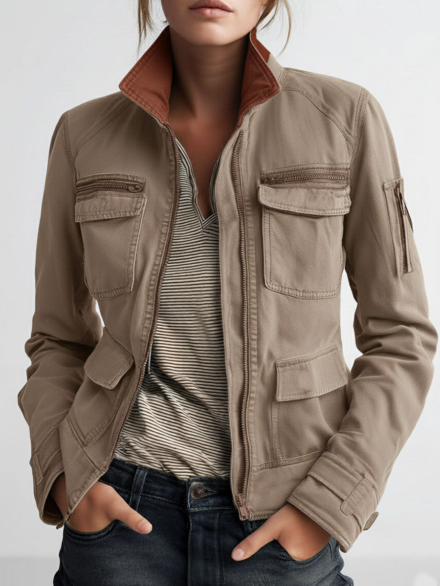 Inéalondon™ | Olive Green Cargo Jacket