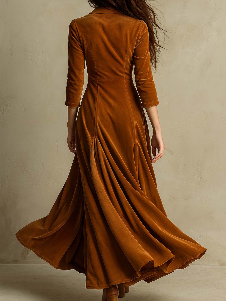 Inéalondon™ | Blazer Style Velvet Dress