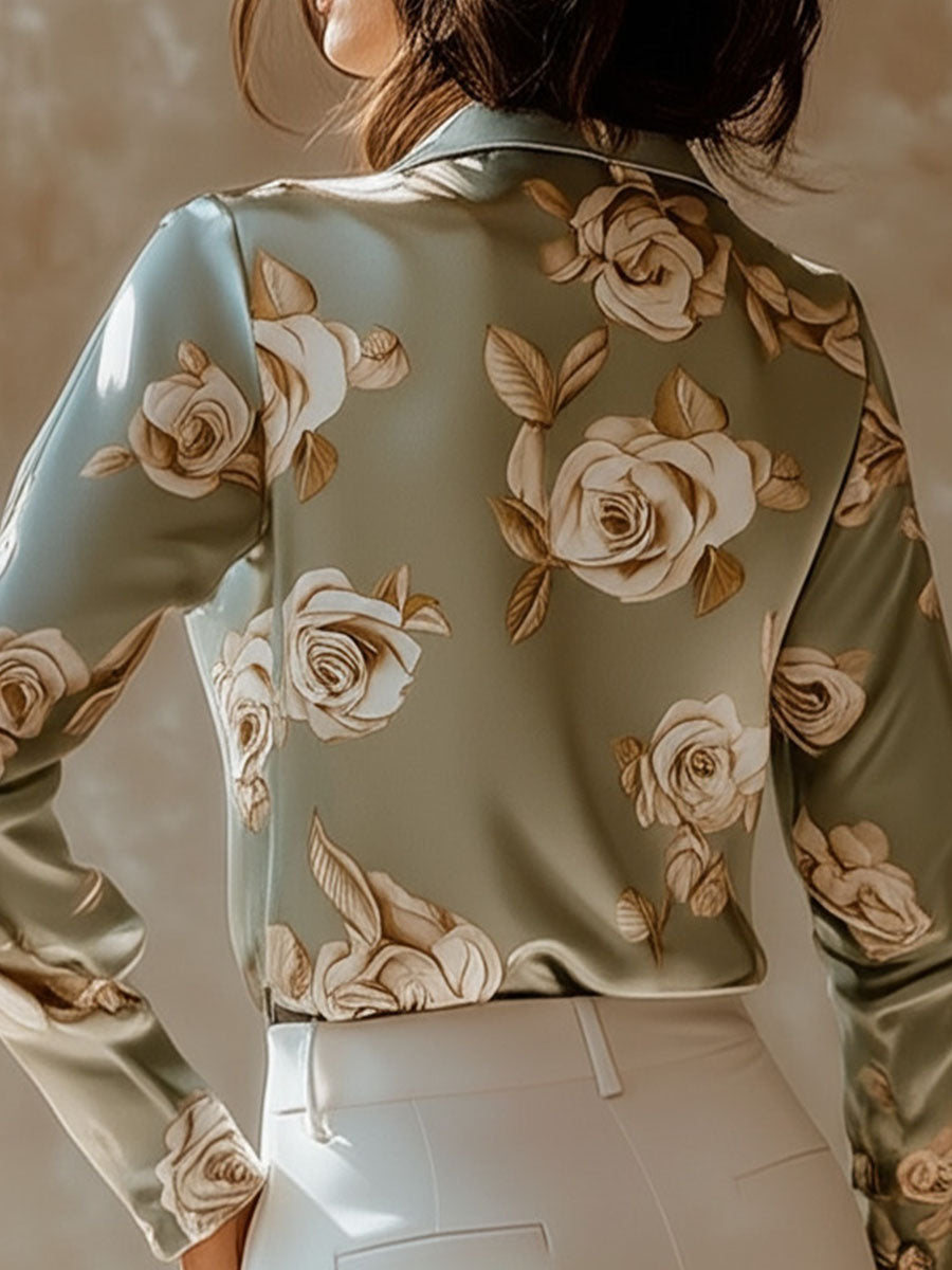 Inéalondon™ | Button Down Satin Shirt