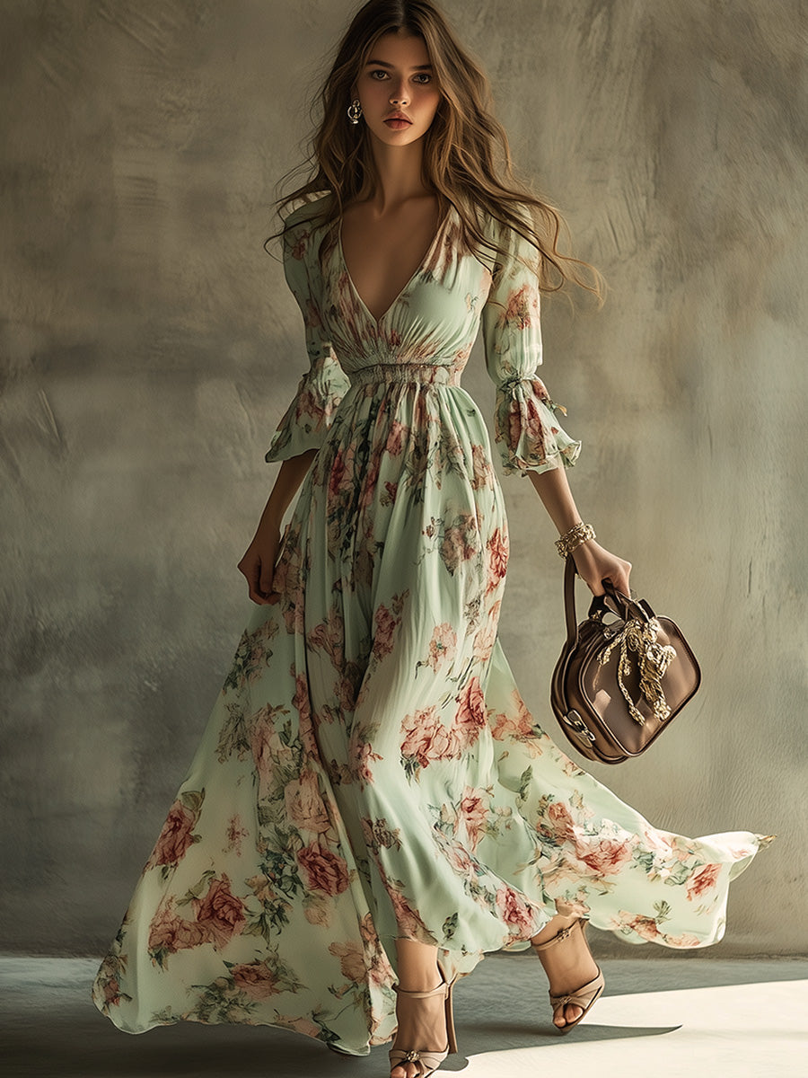 Inéalondon™ | Floral Maxi Dress