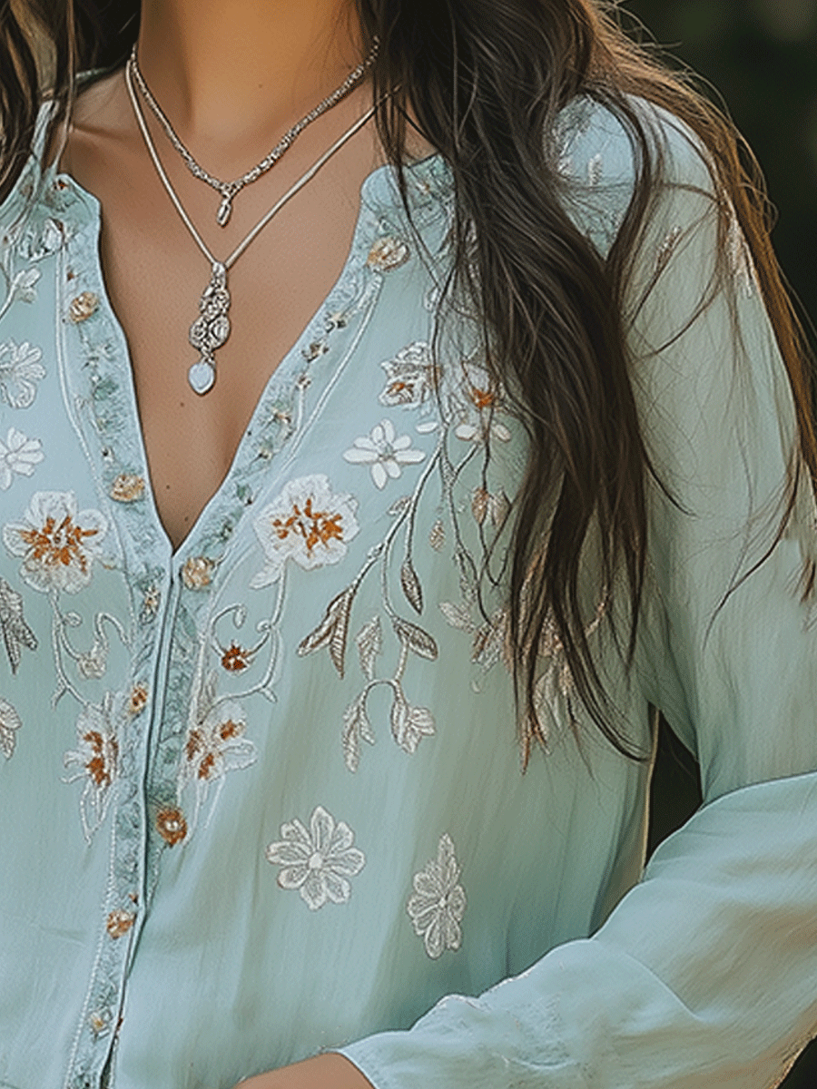 Inéalondon™ | Embroidered Shirt