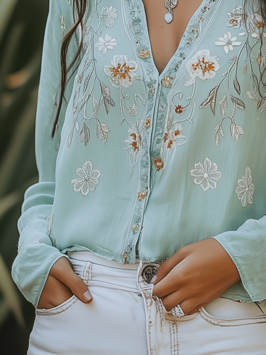 Inéalondon™ | Embroidered Shirt