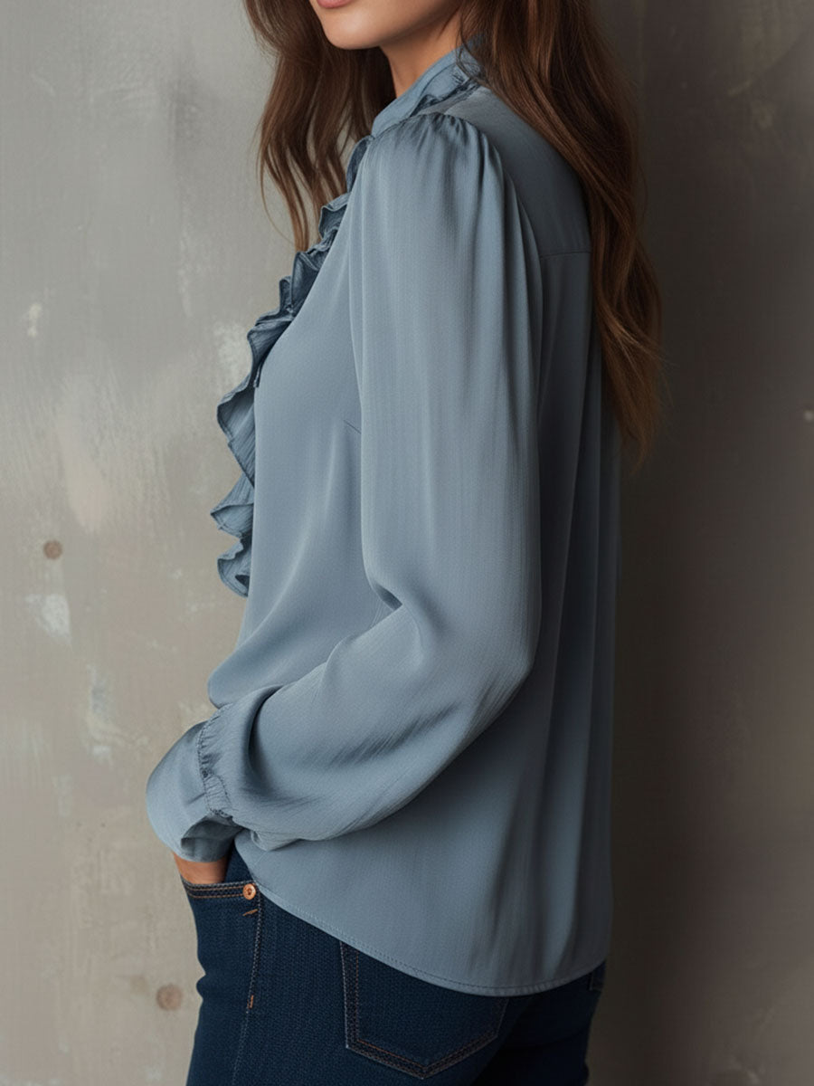 Inéalondon™ | Button Chiffon Blouse