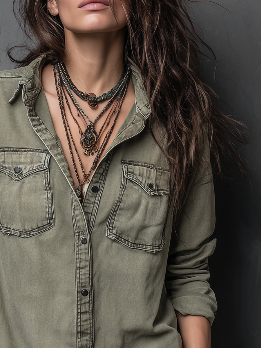 Inéalondon™ | Sleeve Washed Blouse