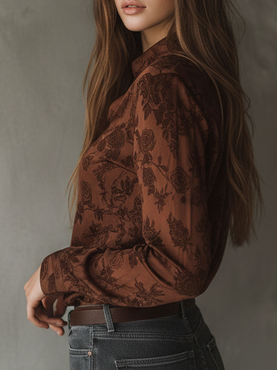 Inéalondon™ | Brown Button-Down Shirt