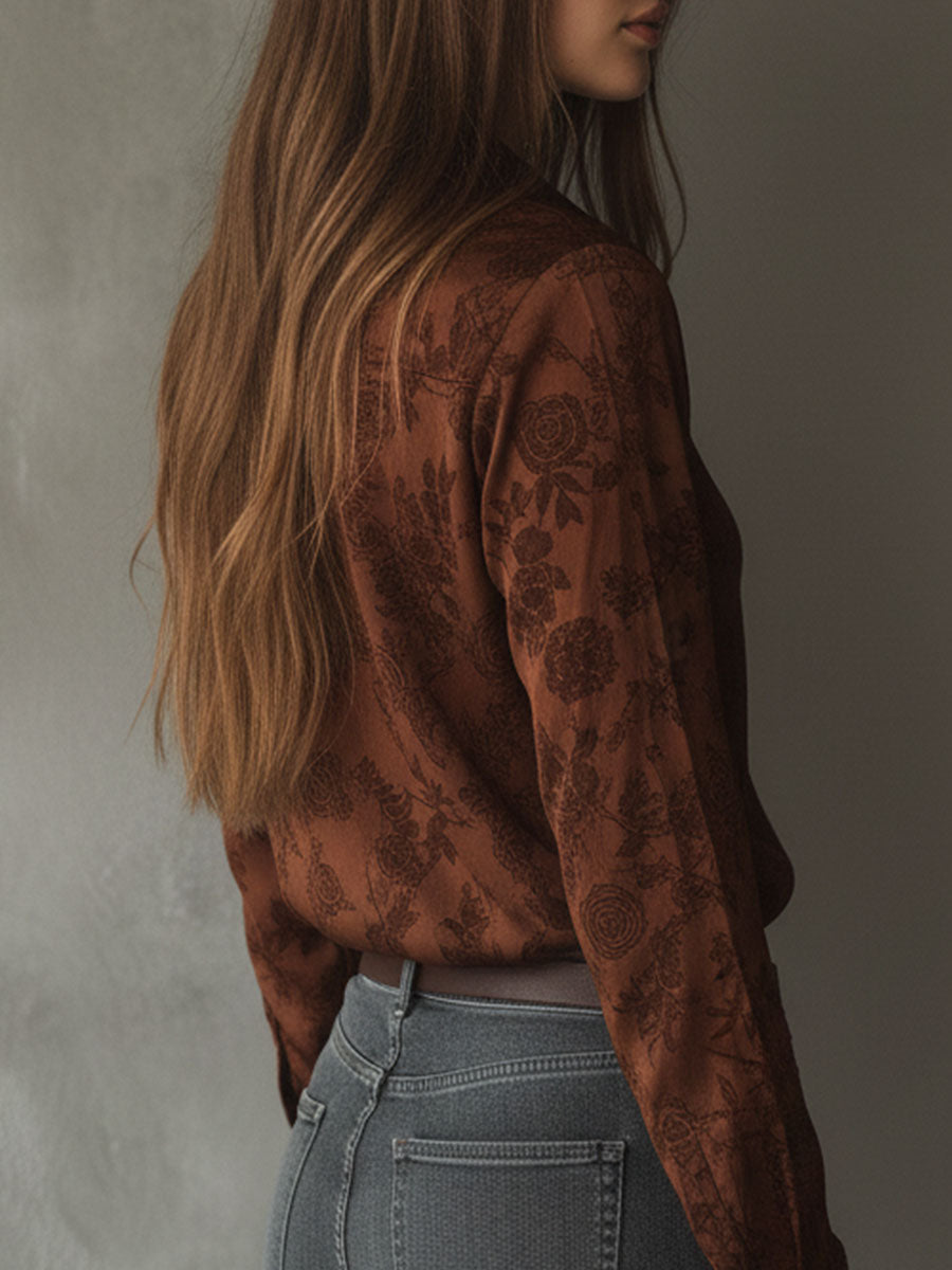 Inéalondon™ | Brown Button-Down Shirt