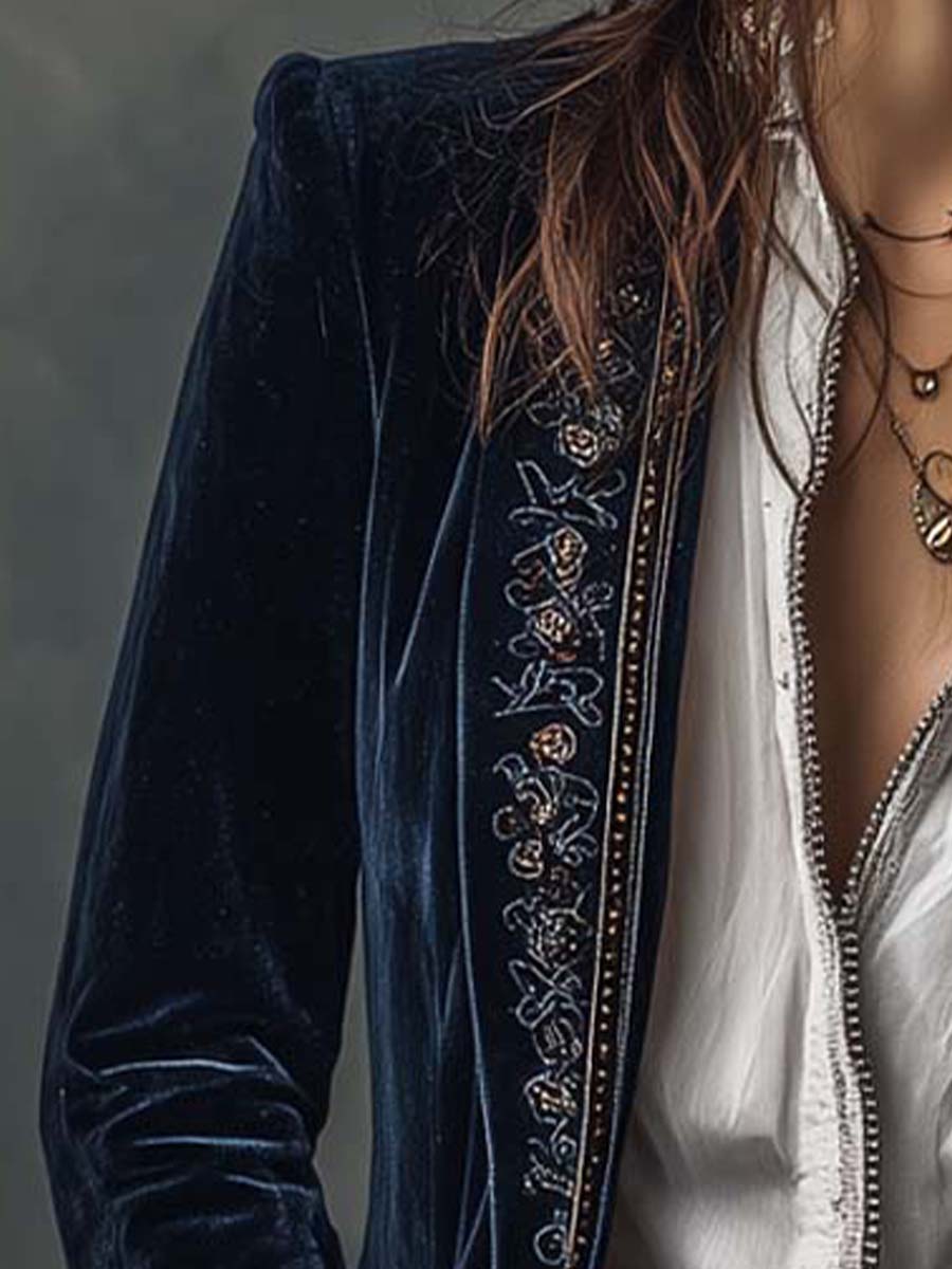 Inéalondon™ | Embroidered Long Jacket