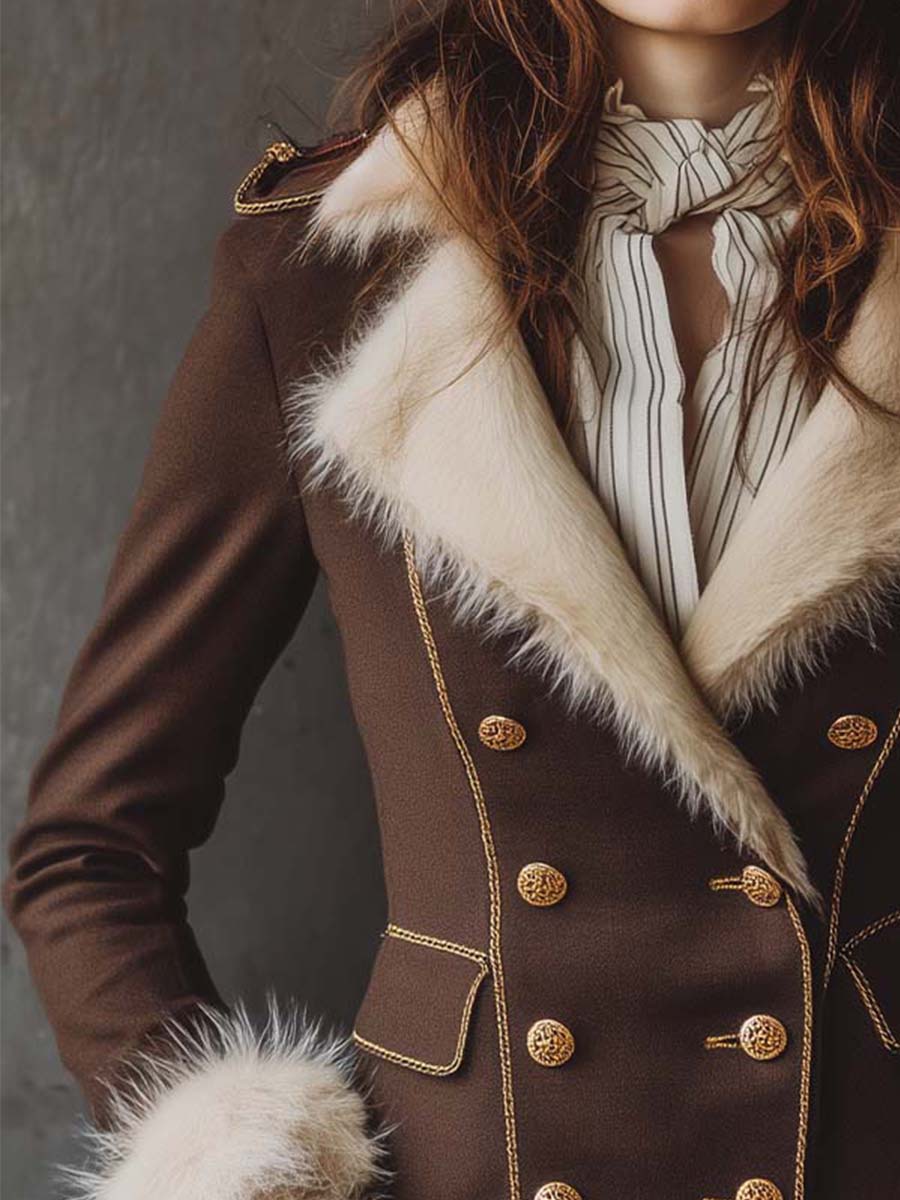 Inéalondon™ | Jacket With Faux Fur Collar