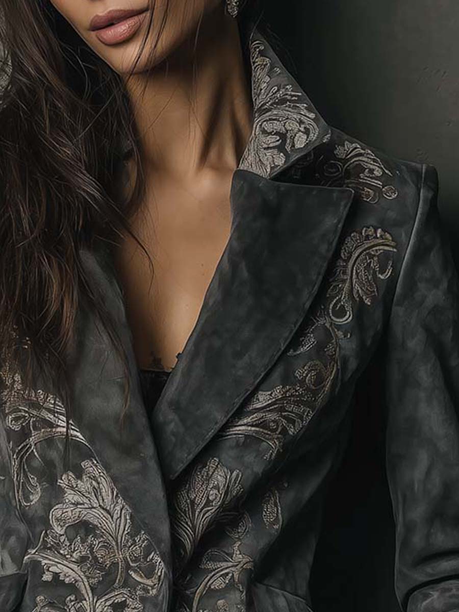 Inéalondon™ | Blazer In Charcoal Taupe