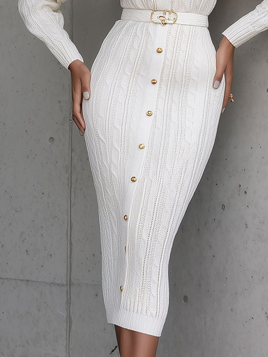Inéalondon™ | Belted Midi Dress