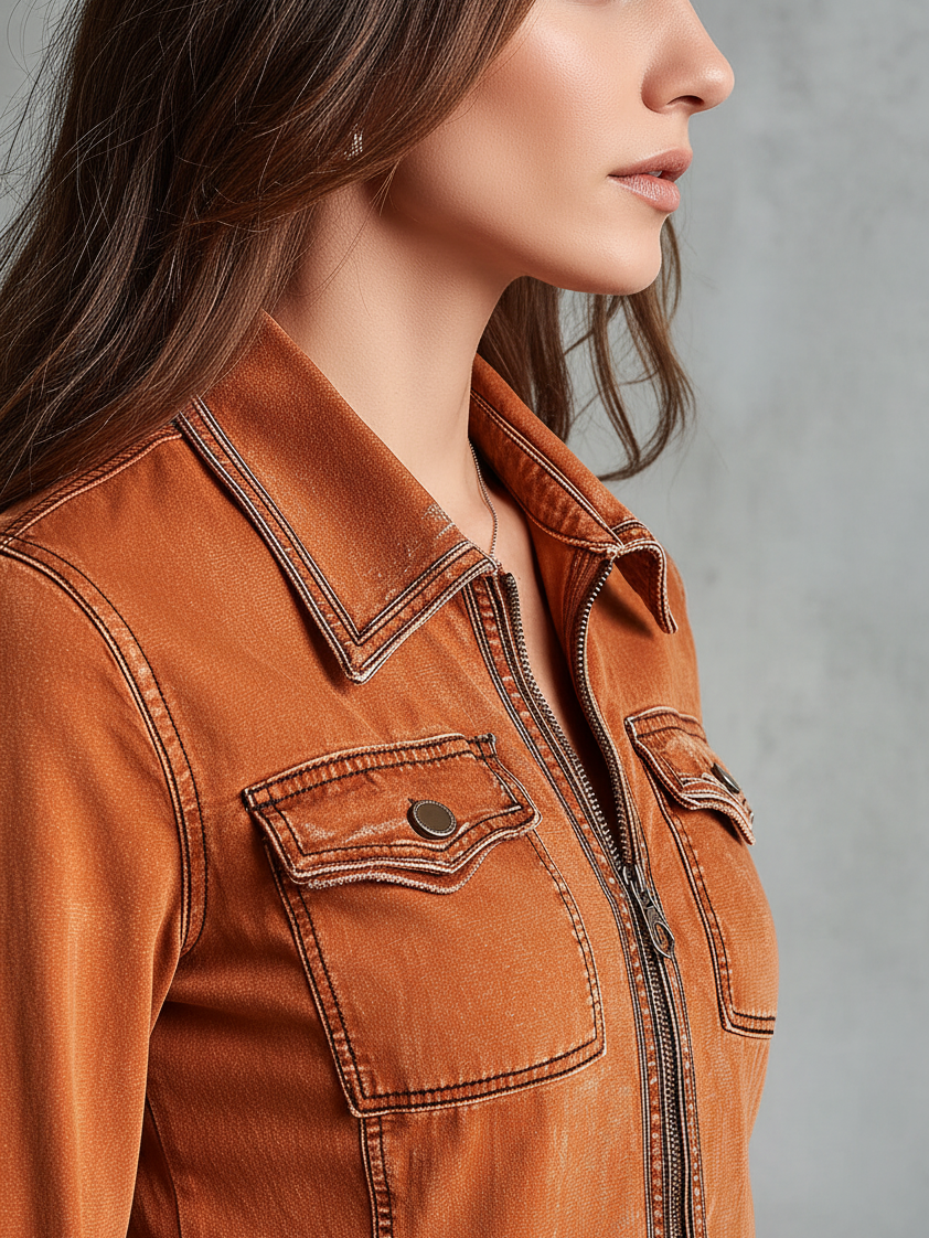 Inéalondon™ | Zip Denim Jacket