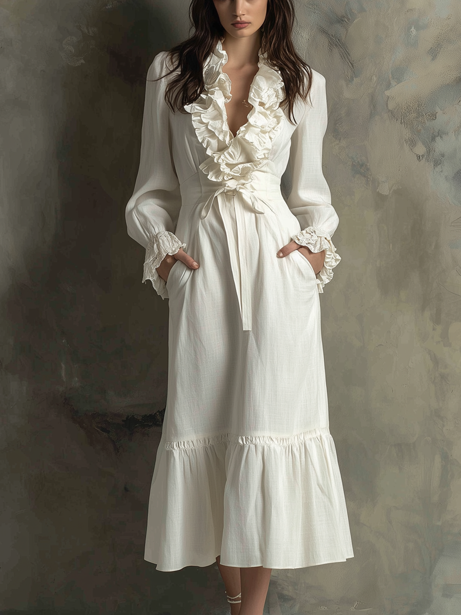 Inéalondon™ | Neck Midi Dress