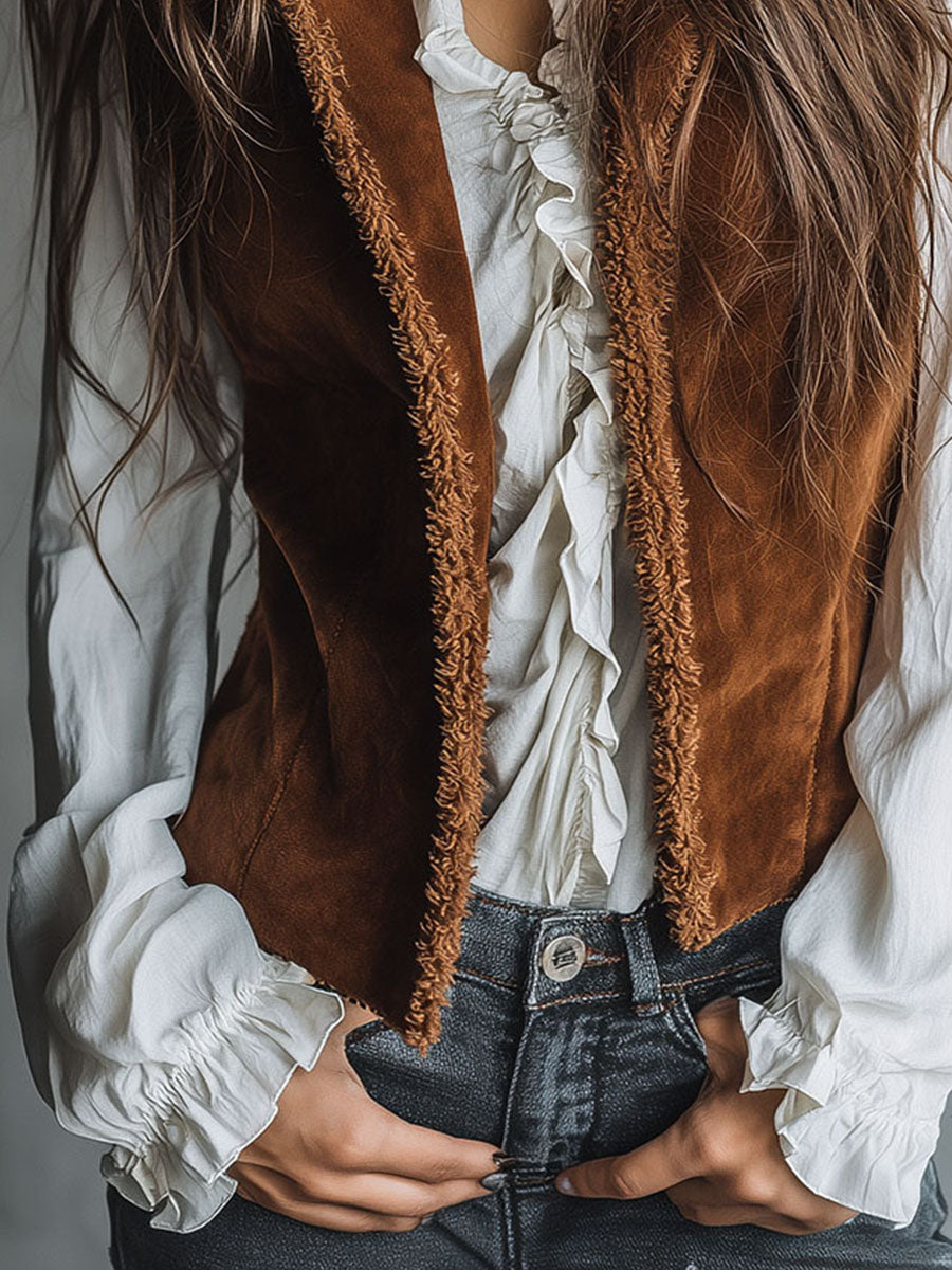 Inéalondon™ | Shearling Microsuede Vest