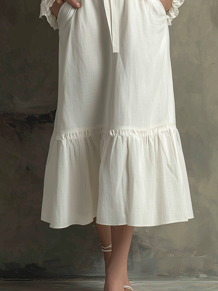 Inéalondon™ | Neck Midi Dress