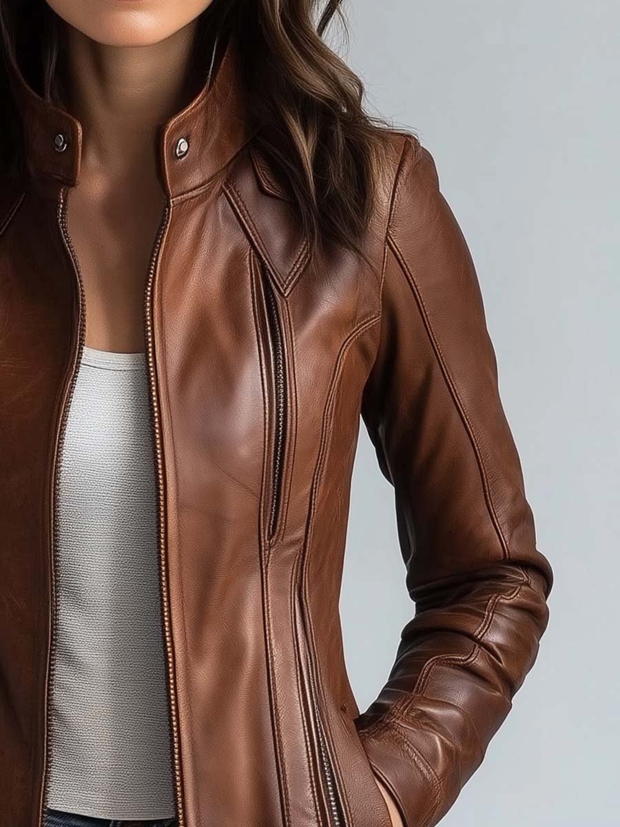 Inéalondon™ | Vintage Faux Leather Jacket