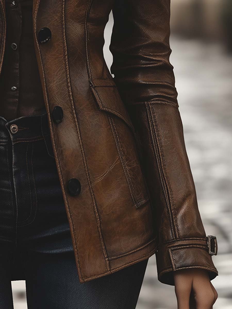 Inéalondon™ | Faux Leather Jacket