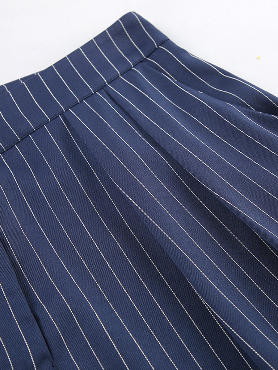 Inéalondon™ | Striped Wide-leg Pants