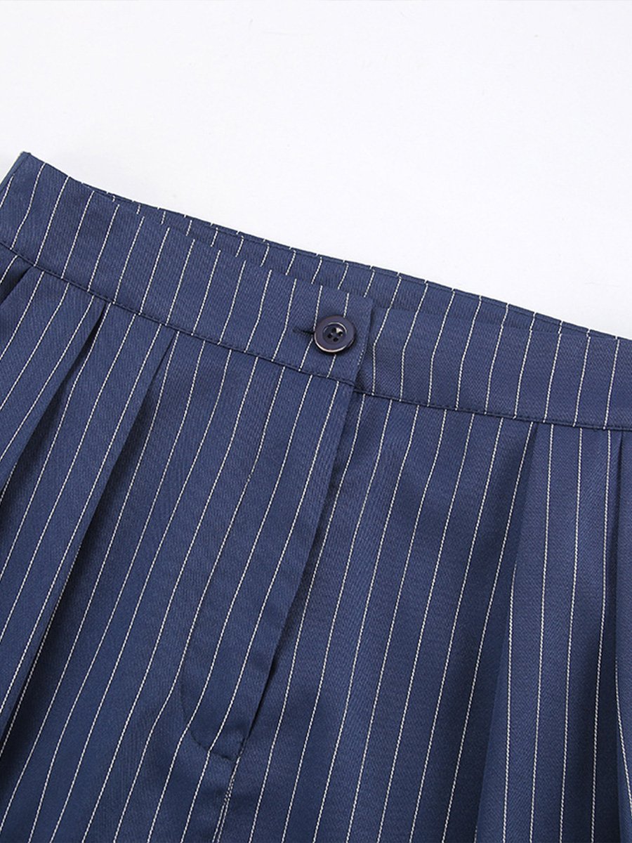 Inéalondon™ | Striped Wide-leg Pants