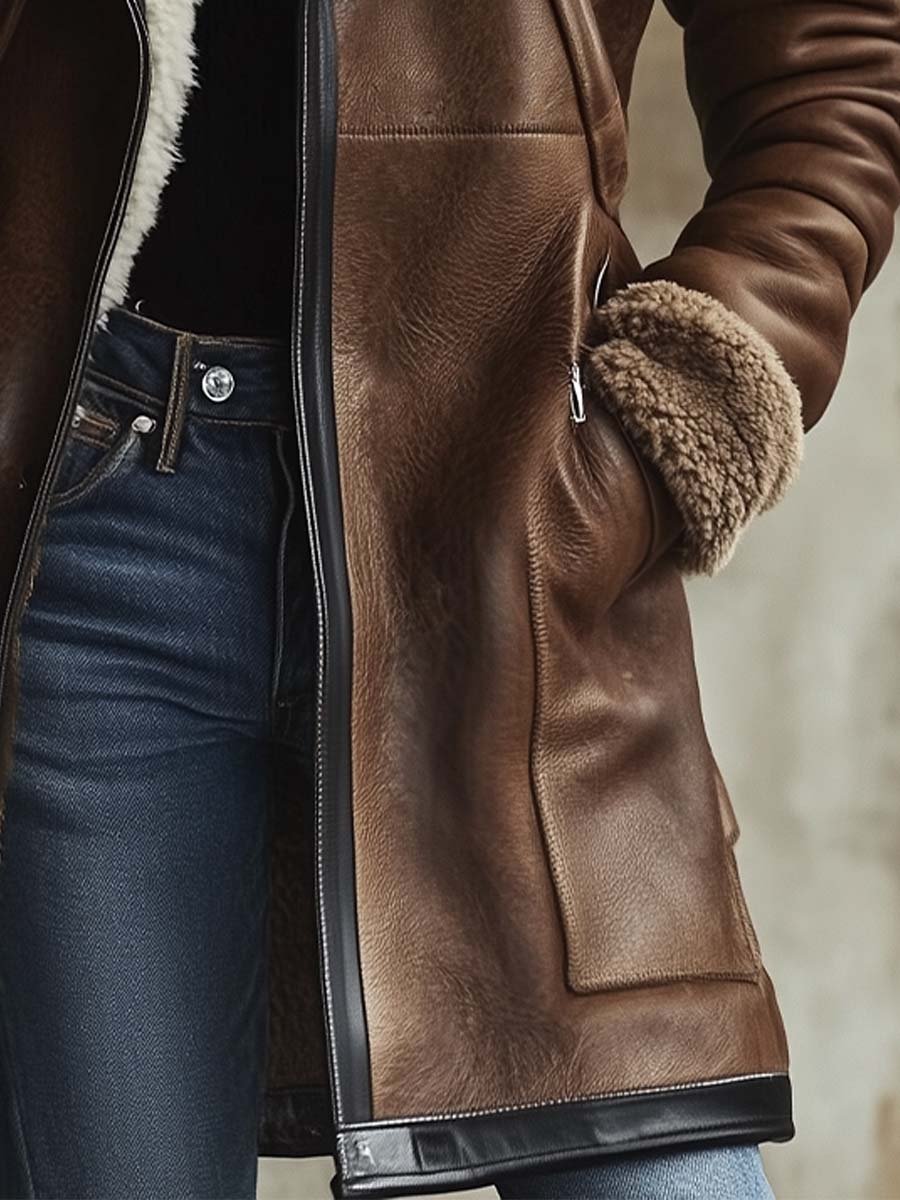 Inéalondon™ | Faux Leather Coat