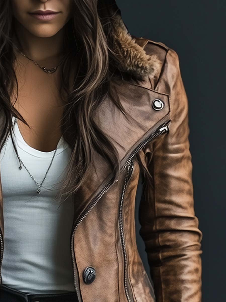 Inéalondon™ | Faux Leather Coat