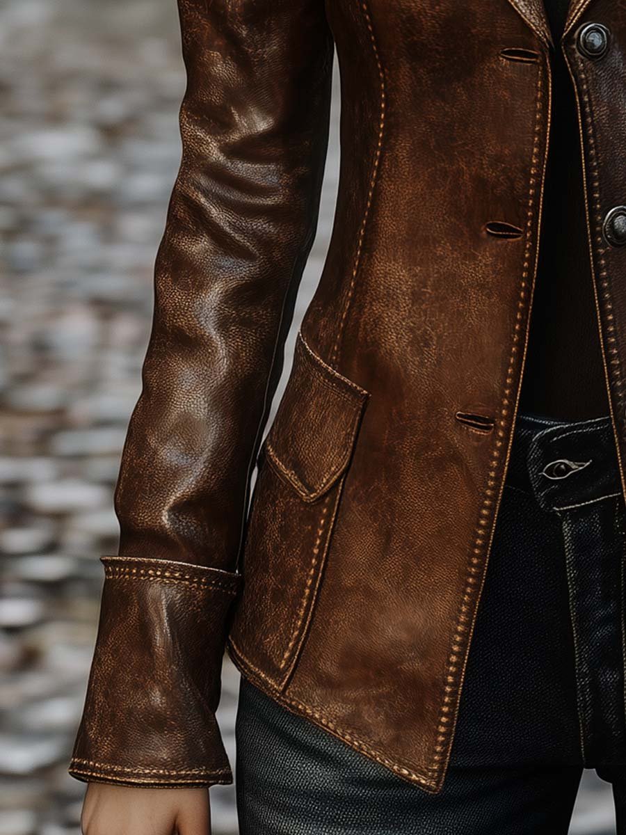 Inéalondon™ | Faux Leather Jacket