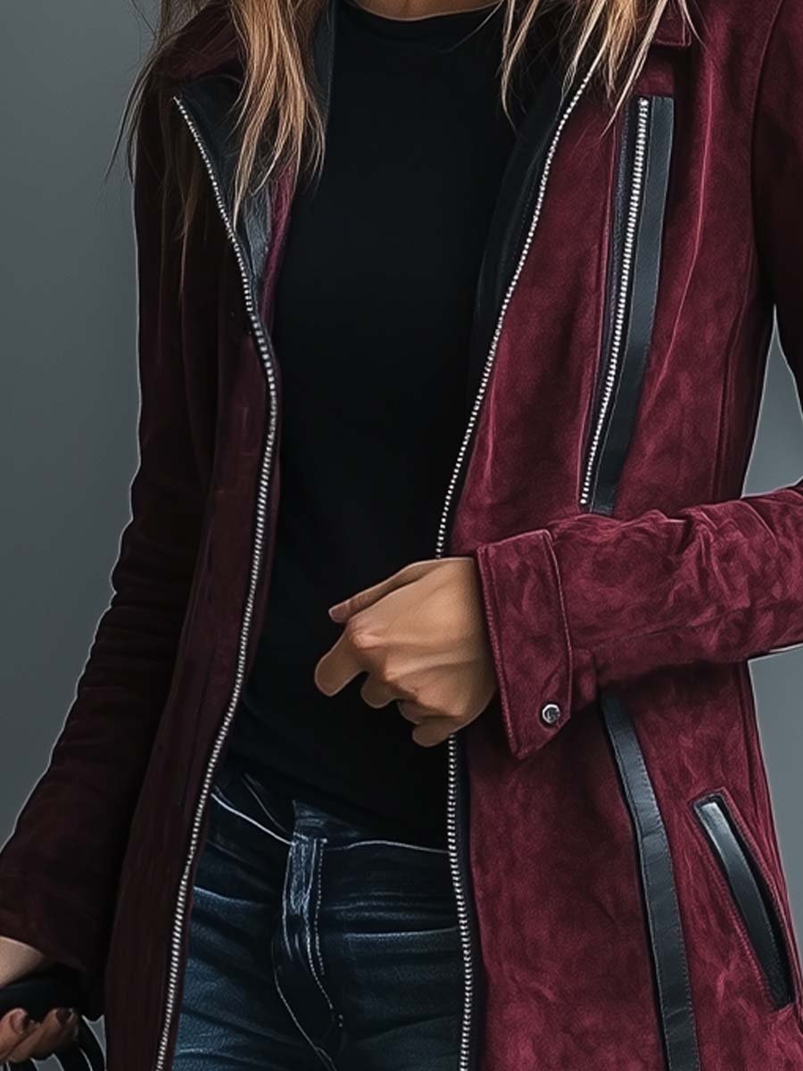Inéalondon™ | Patchwork Suede Jacket