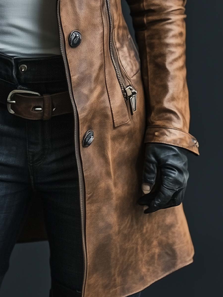 Inéalondon™ | Faux Leather Coat