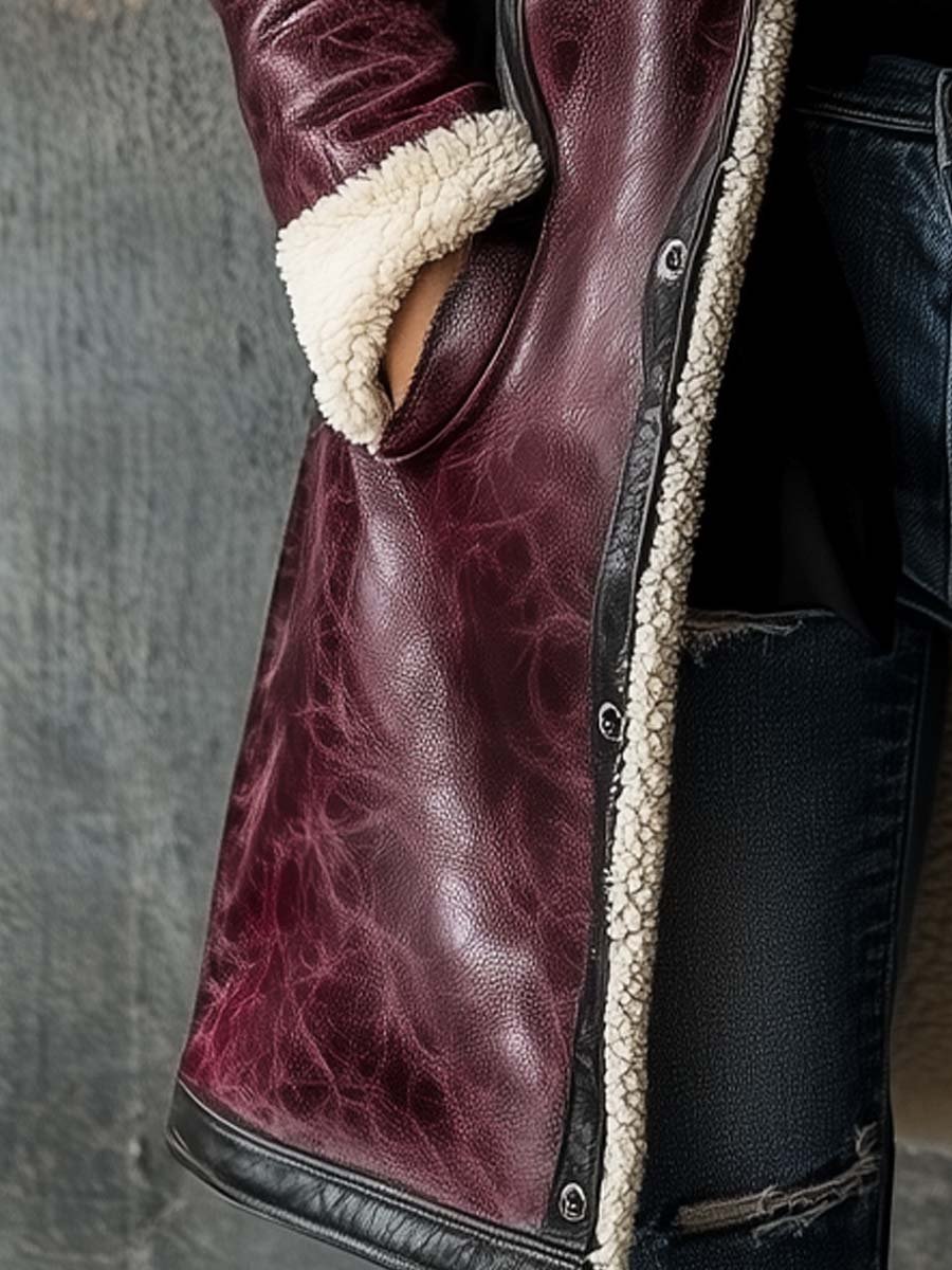 Inéalondon™ | Faux Leather Coat