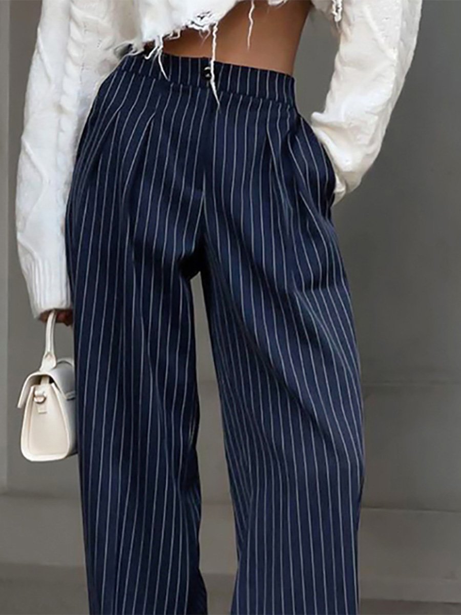 Inéalondon™ | Striped Wide-leg Pants