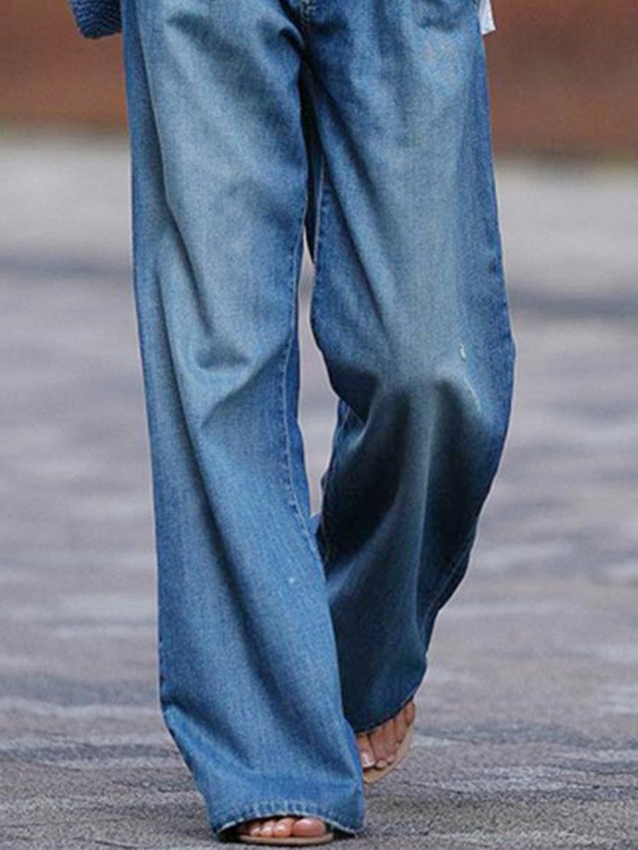 Inéalondon™ | Slim Wide Leg Jeans