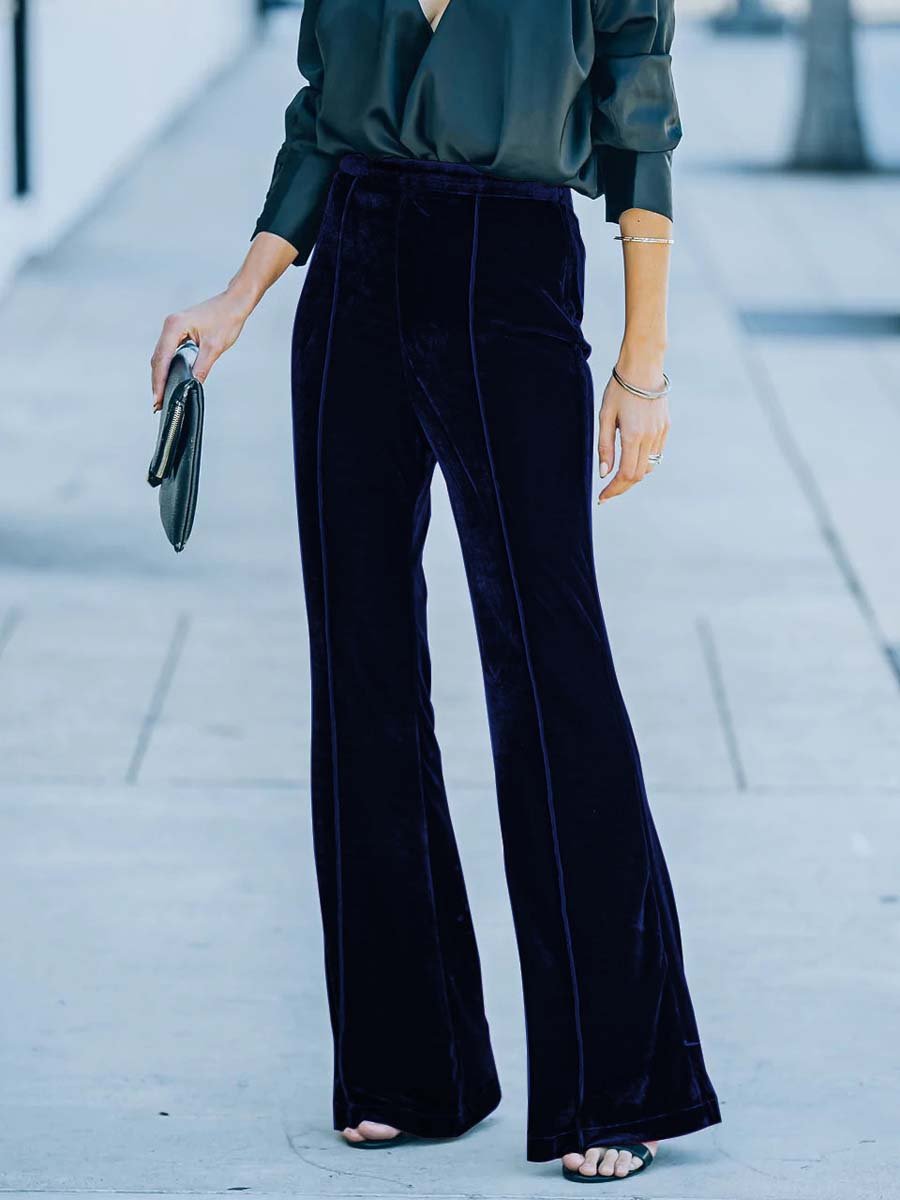 Inéalondon™ | High Waist Flared Casual Pants