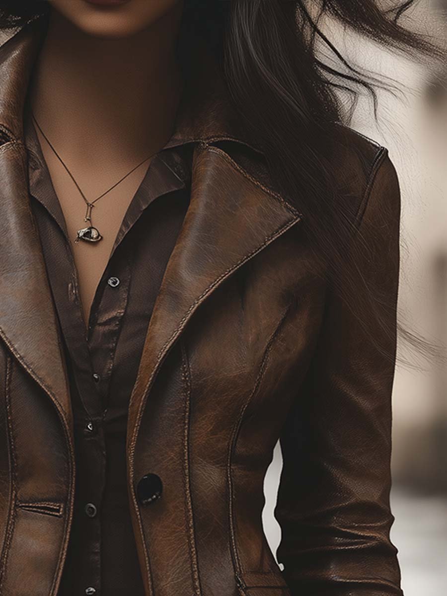 Inéalondon™ | Faux Leather Jacket