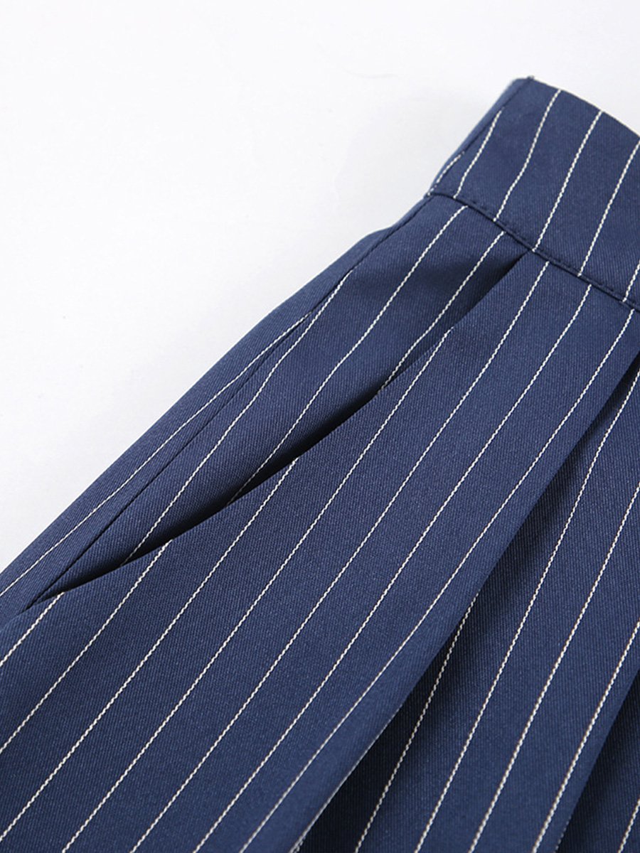 Inéalondon™ | Striped Wide-leg Pants