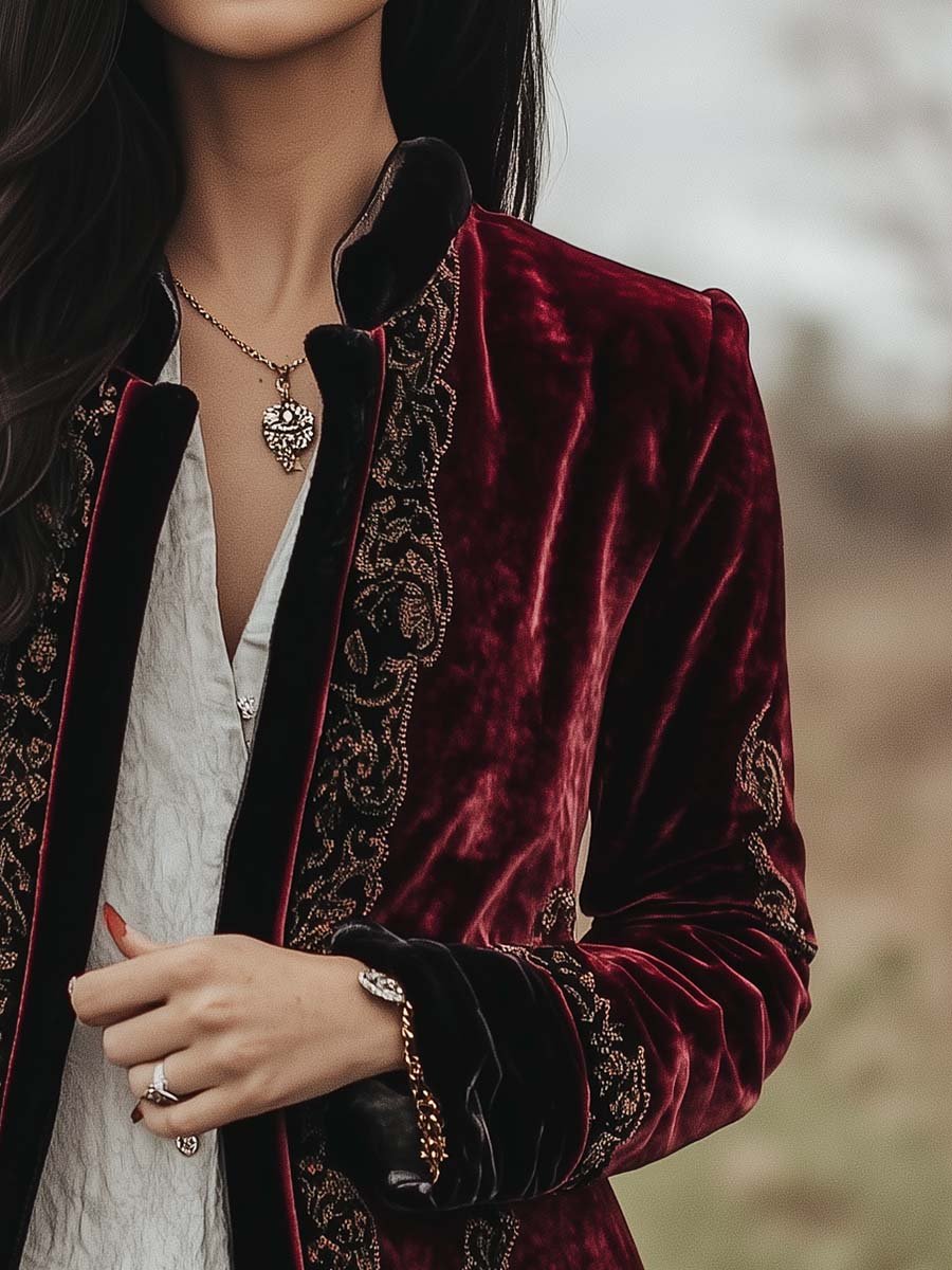 Inéalondon™ | Sleeves Velvet Jacket