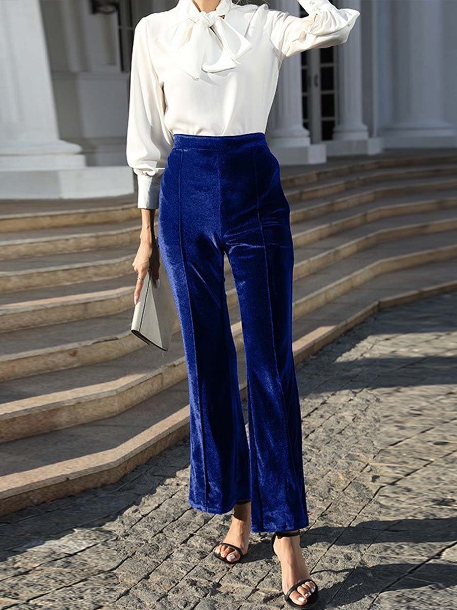 Inéalondon™ | High Waist Flared Casual Pants
