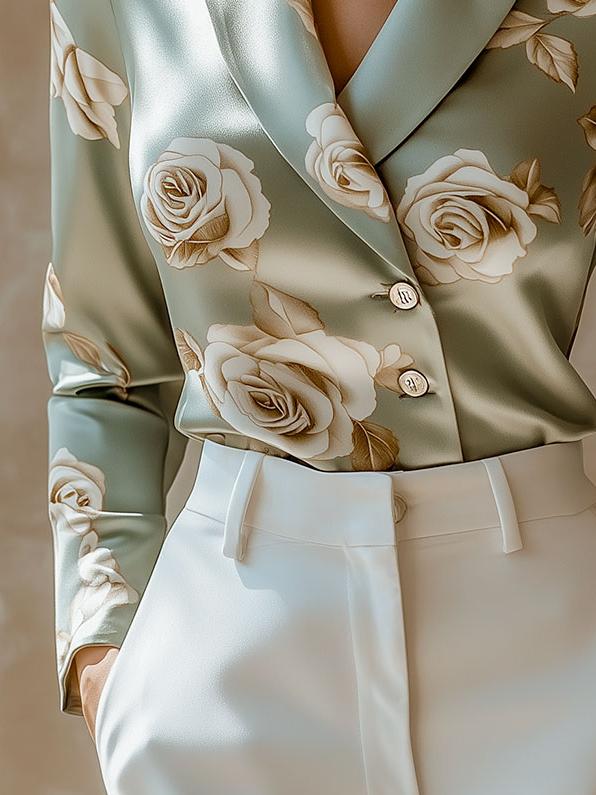 Inéalondon™ | Button Down Satin Shirt