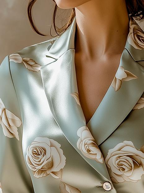Inéalondon™ | Button Down Satin Shirt