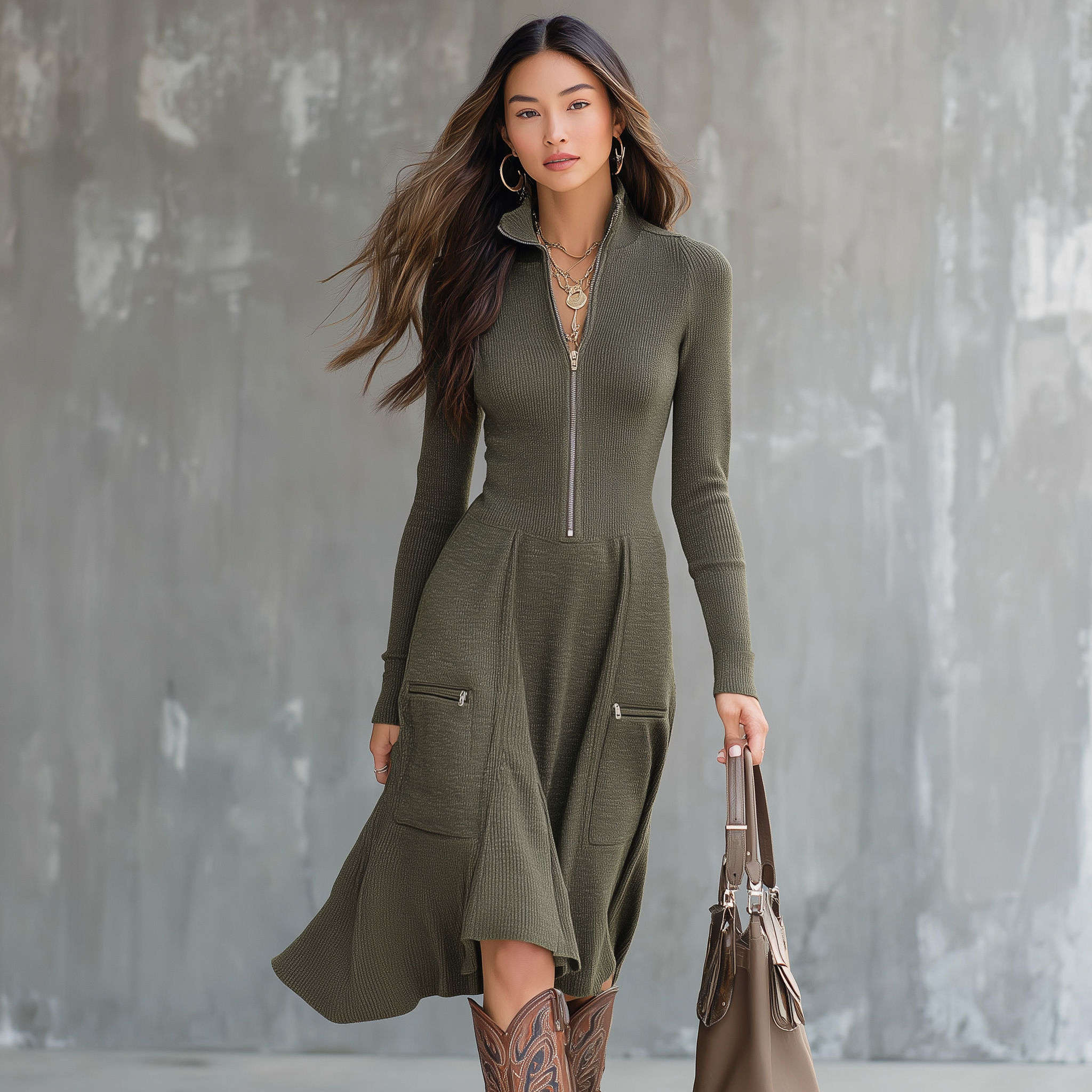 Inéalondon™ | Knit Midi Dress