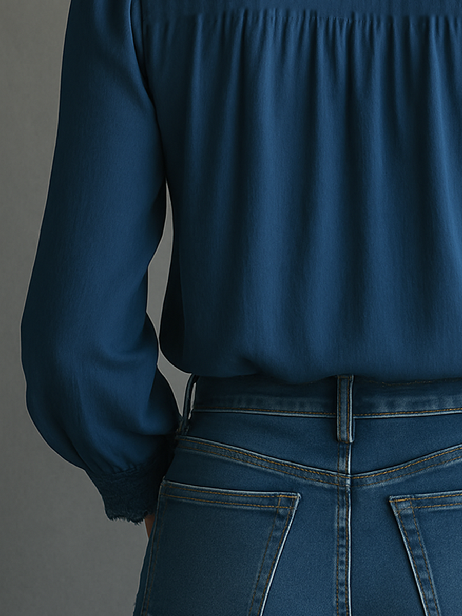 Inéalondon™ | Blue Lace Blouse