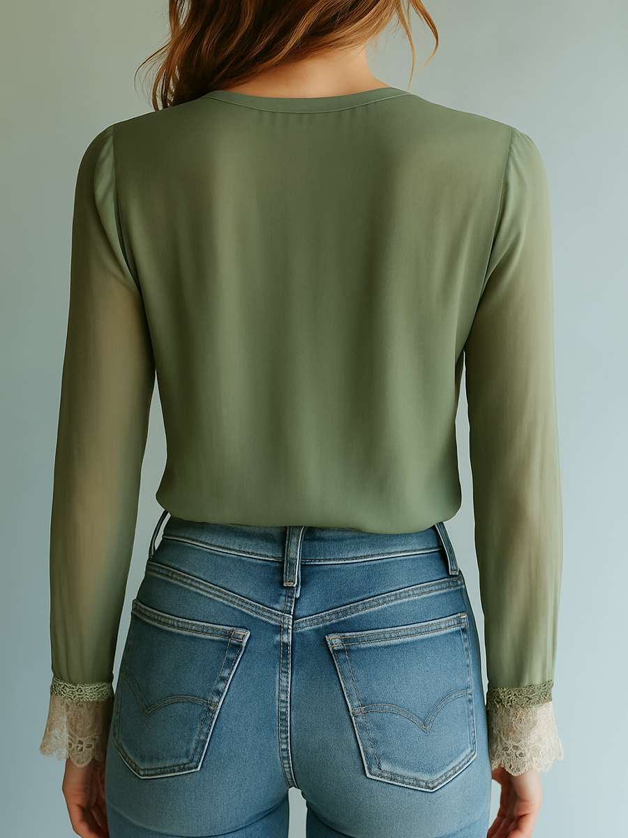 Inéalondon™ | Printed Lace Blouse