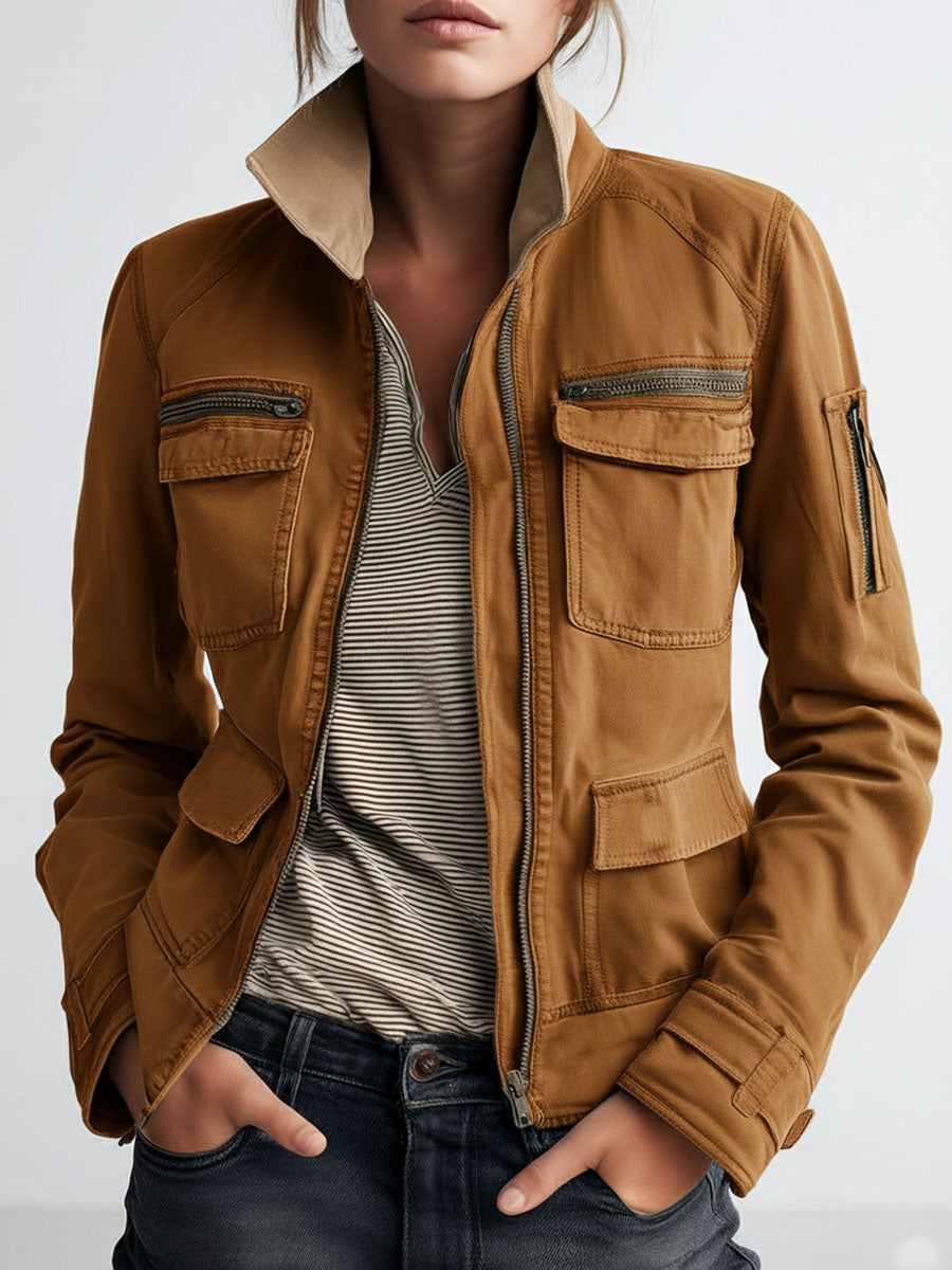 Inéalondon™ | Olive Green Cargo Jacket