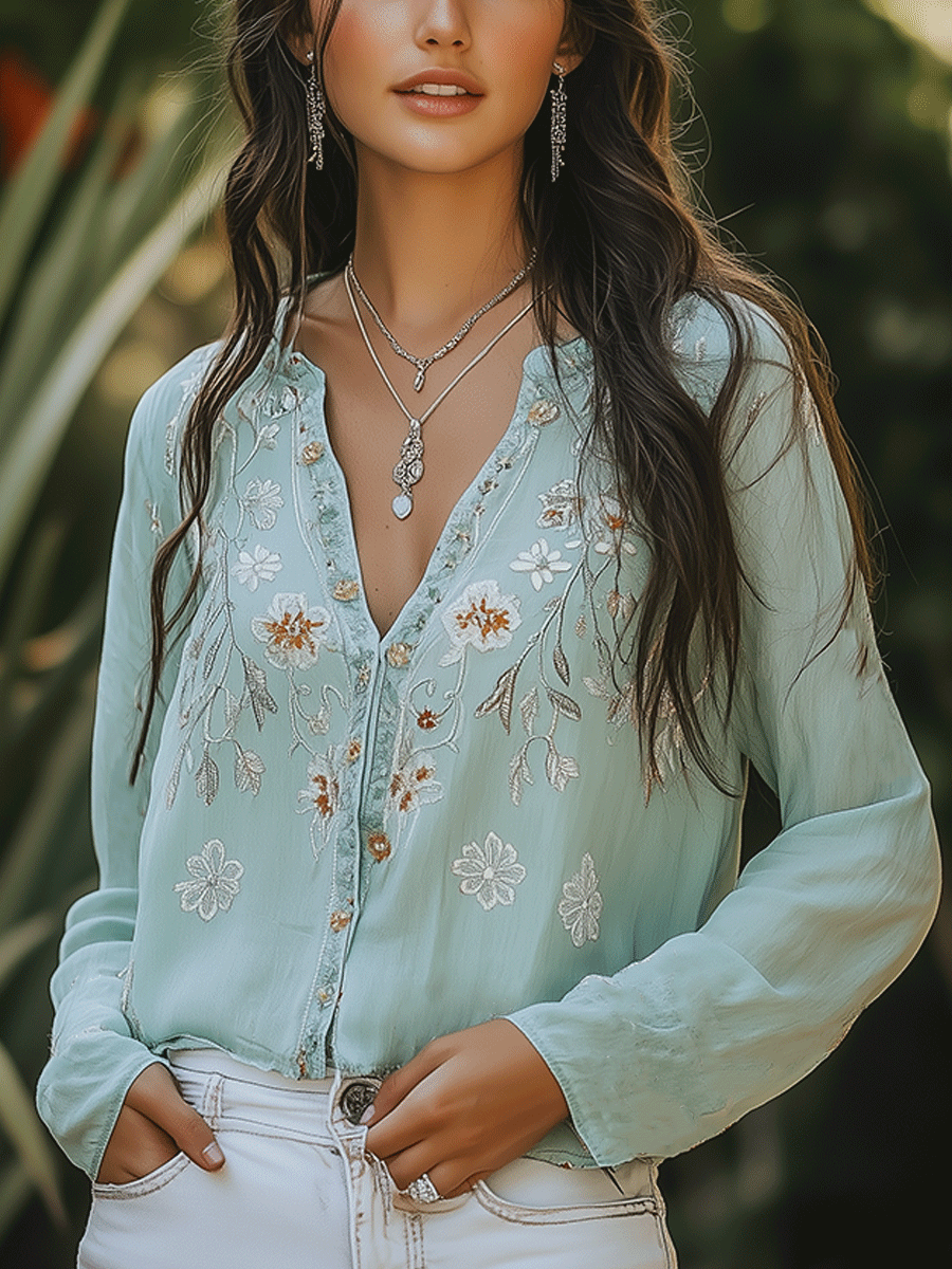 Inéalondon™ | Embroidered Shirt