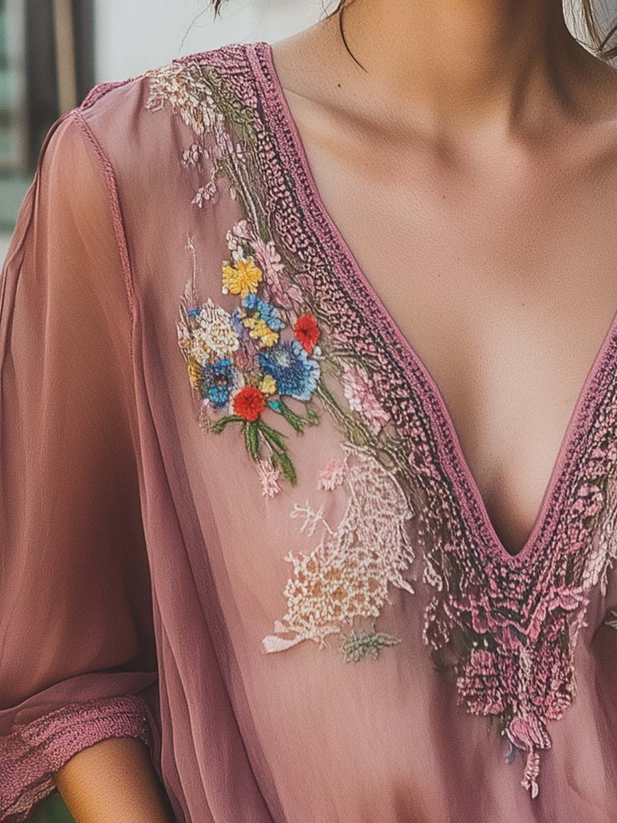 Inéalondon™ | Half Sleeve Chiffon Shirt
