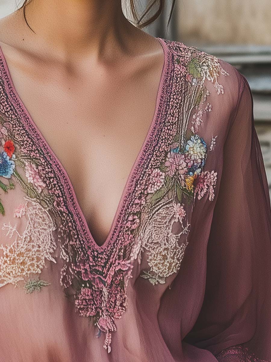 Inéalondon™ | Half Sleeve Chiffon Shirt