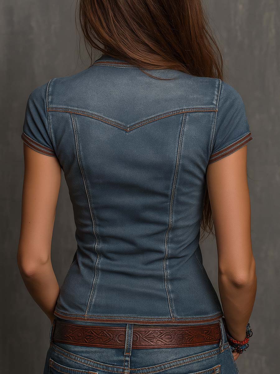 Inéalondon™ | Skinny Denim Top