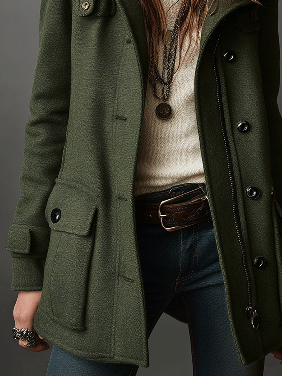 Inéalondon™ | Olive Wool Jacket