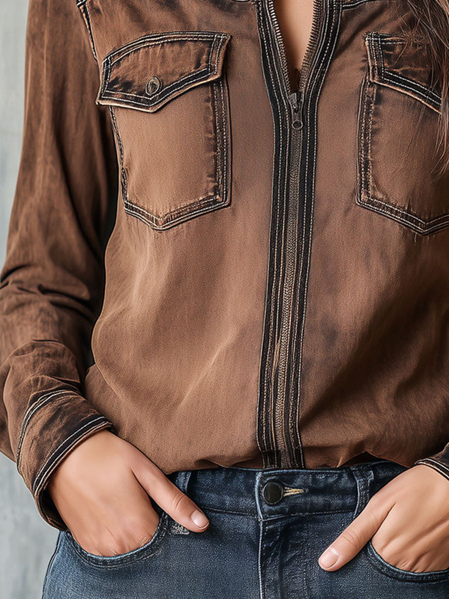 Inéalondon™ | Utility Zip Shirt Jacket